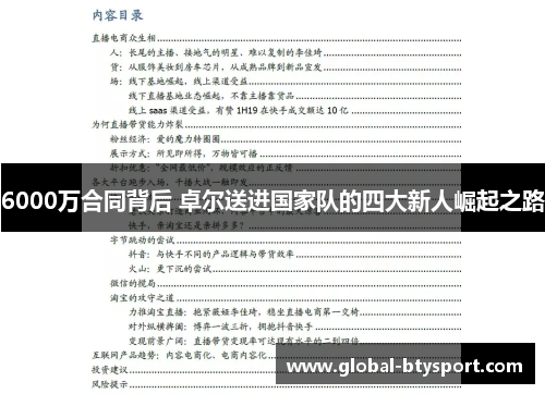 6000万合同背后 卓尔送进国家队的四大新人崛起之路